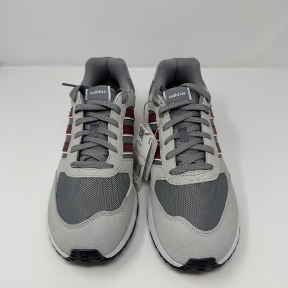Adidas Run 80s Mens Sneakers Grey Burgundy Navy Retro Sneakers Mens 11 -NWT 1882 - Picture 3 of 14